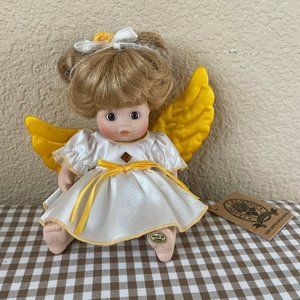 Classic Creations Porcelain Birthstone Angel Doll November Gold Yellow 7''